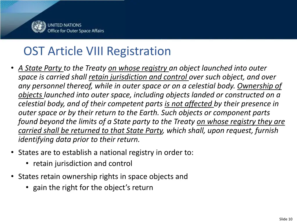 ost article viii registration