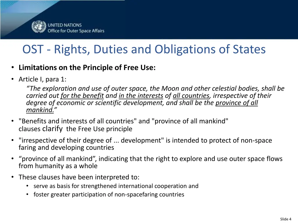 ost rights duties and obligations of states 1