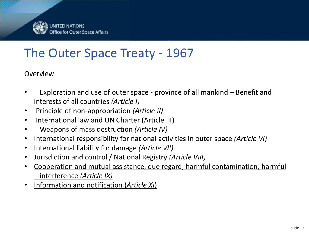 the outer space treaty 1967 2