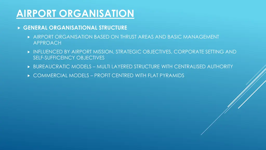 airport organisation