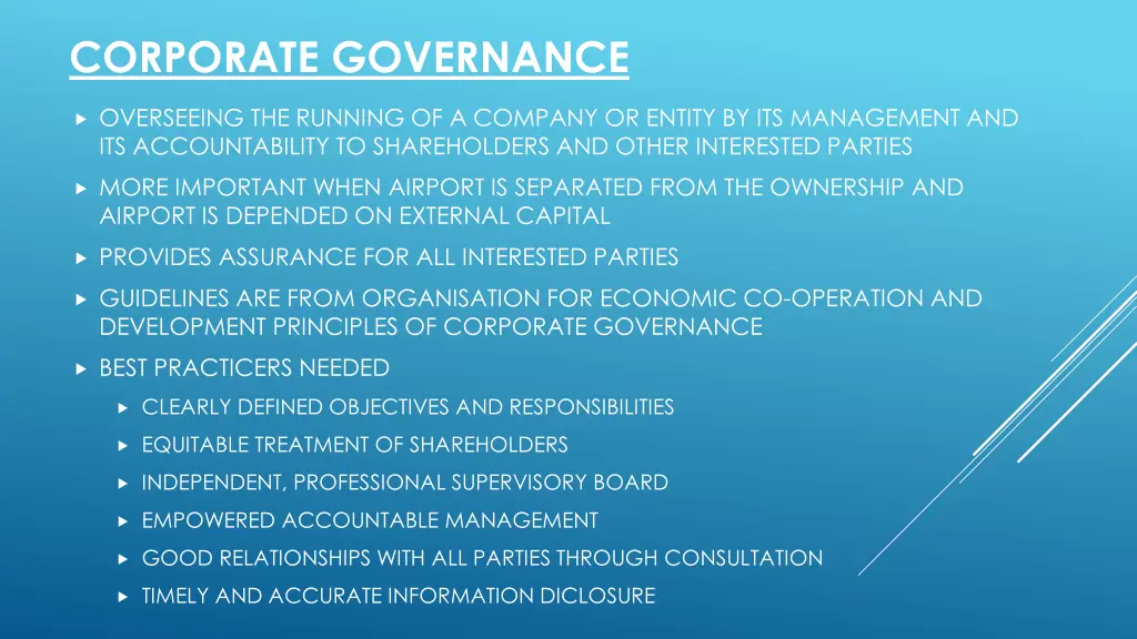 corporate governance