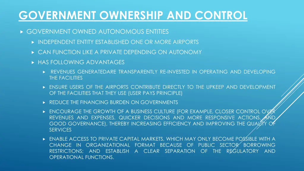 government ownership and control 1