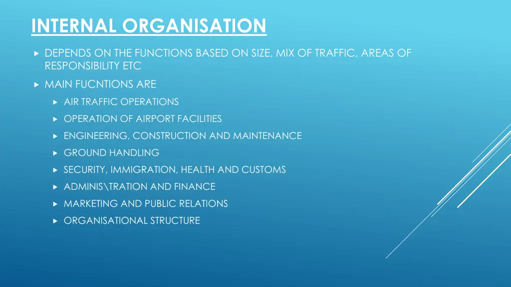 internal organisation