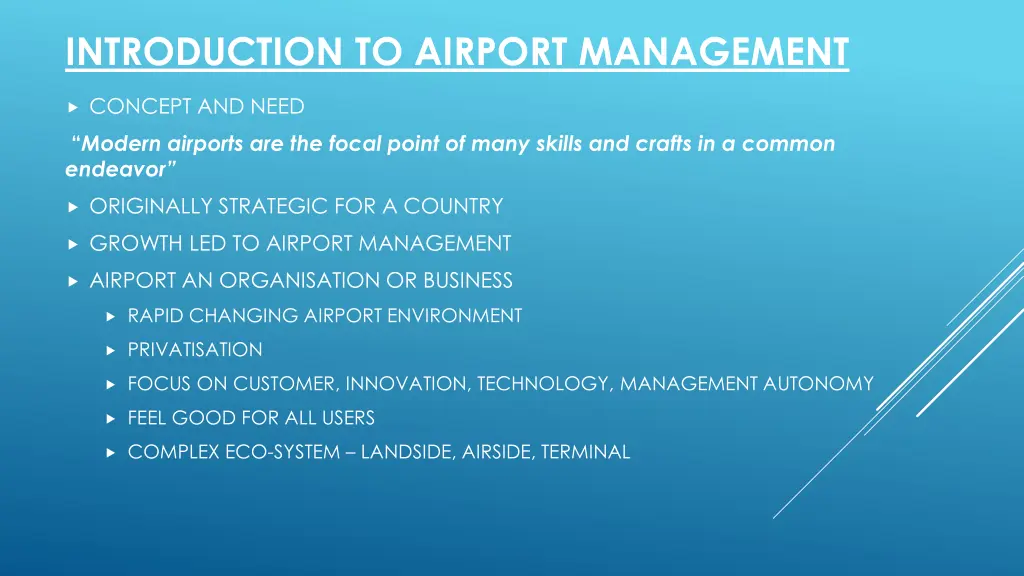 introduction to airport management