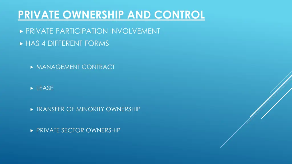 private ownership and control 1