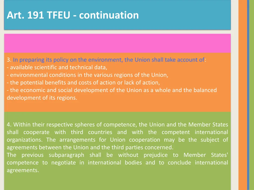 art 191 tfeu continuation