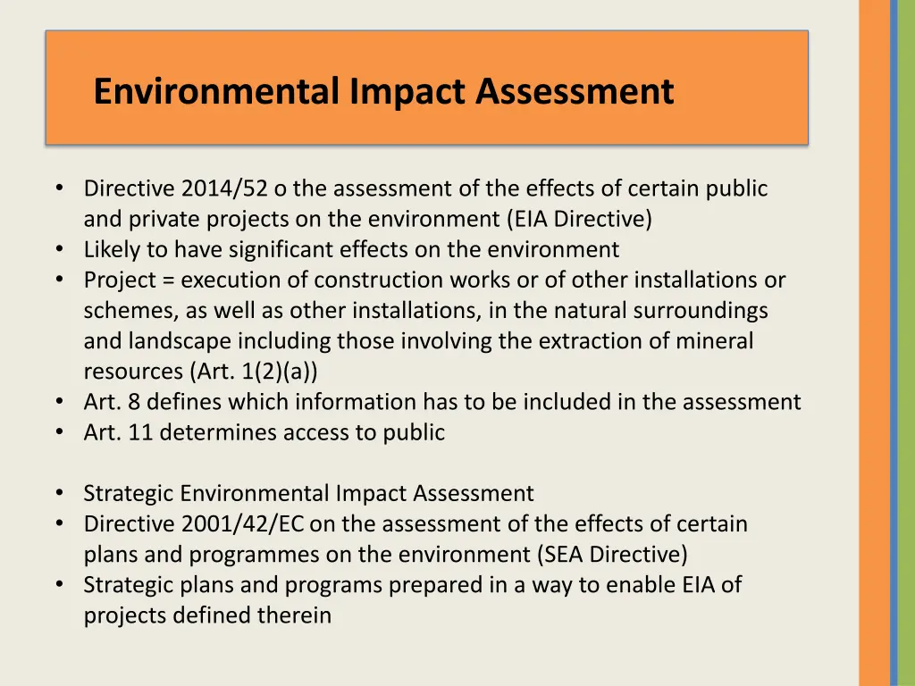 environmental impact assessment