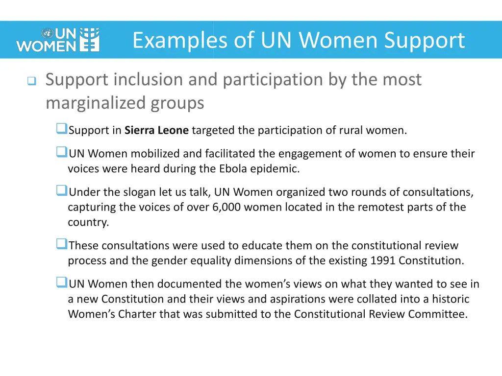 examples of un women support 1