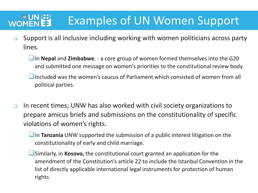 examples of un women support 2