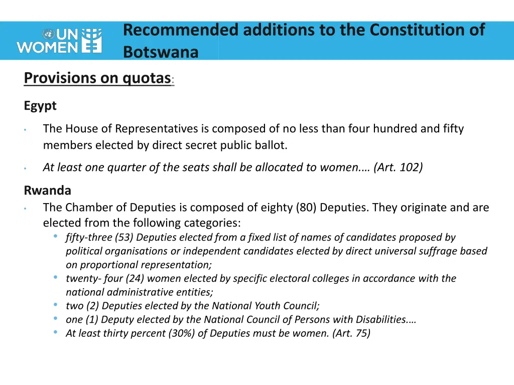 recommended additions to the constitution 1