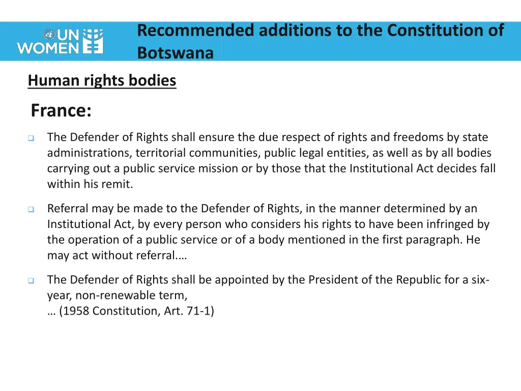 recommended additions to the constitution 3