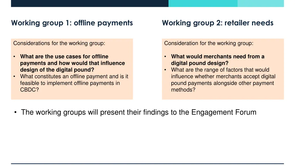 working group 1 offline payments