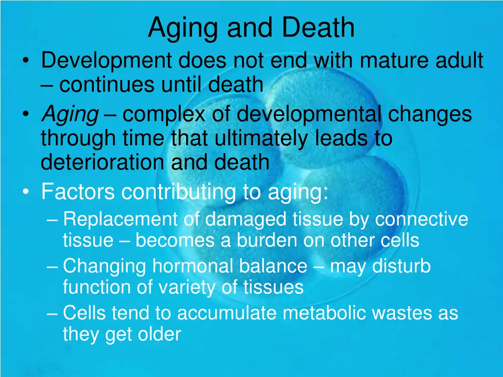 aging and death