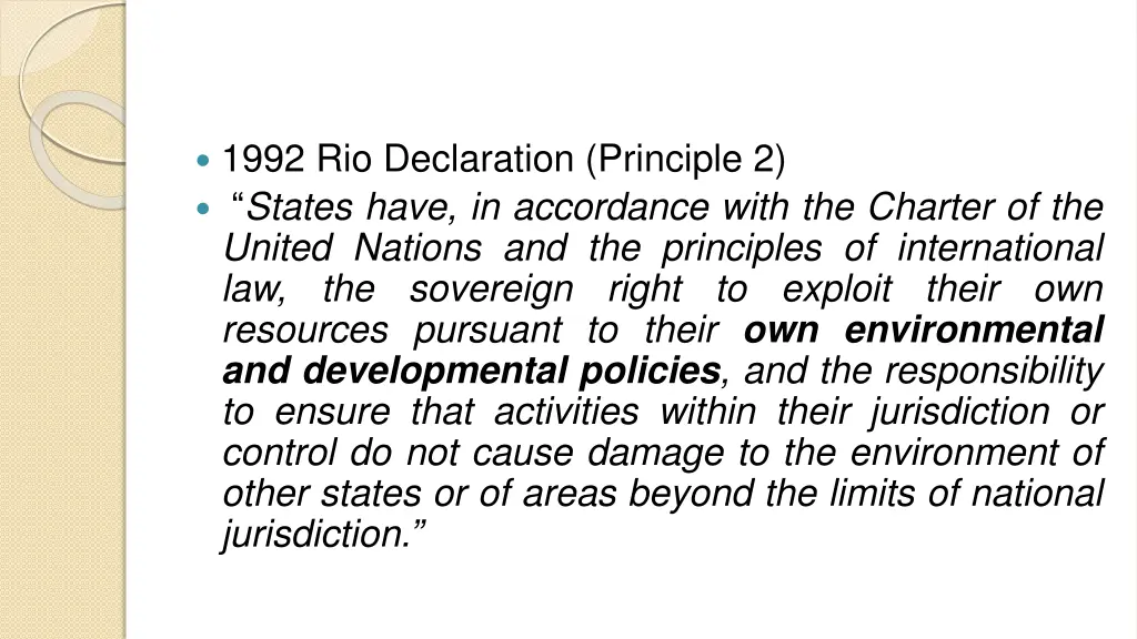 1992 rio declaration principle 2 states have