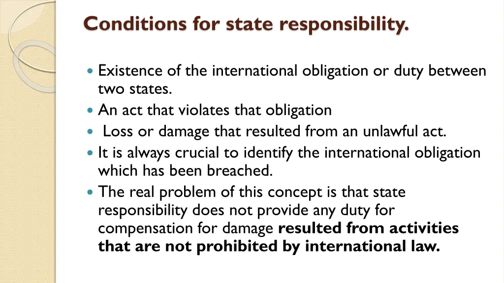 conditions for state responsibility