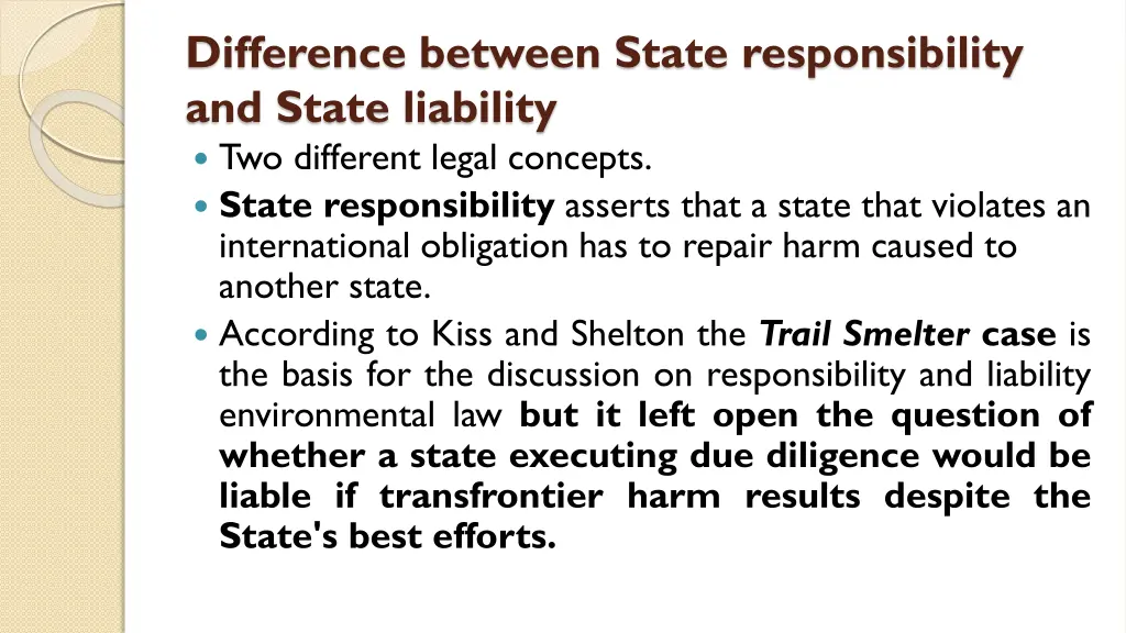 difference between state responsibility and state