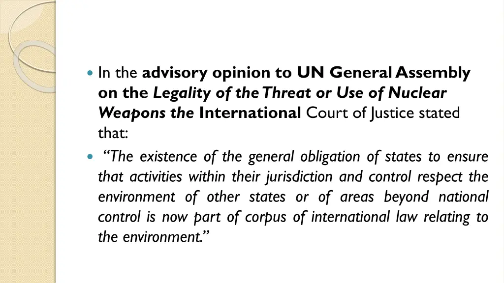 in the advisory opinion to un general assembly