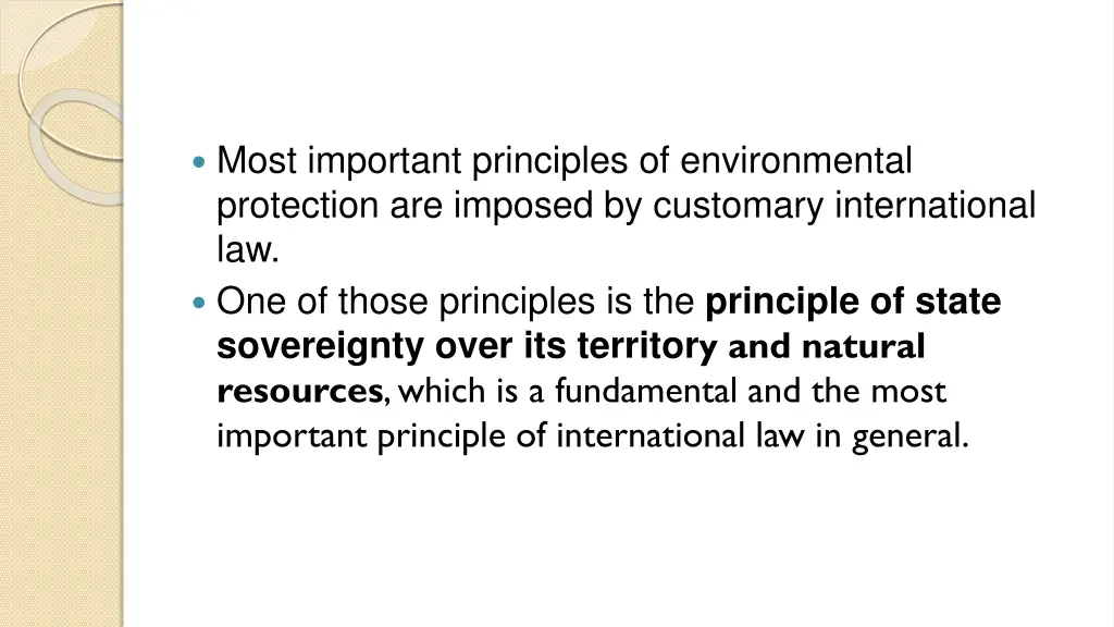 most important principles of environmental