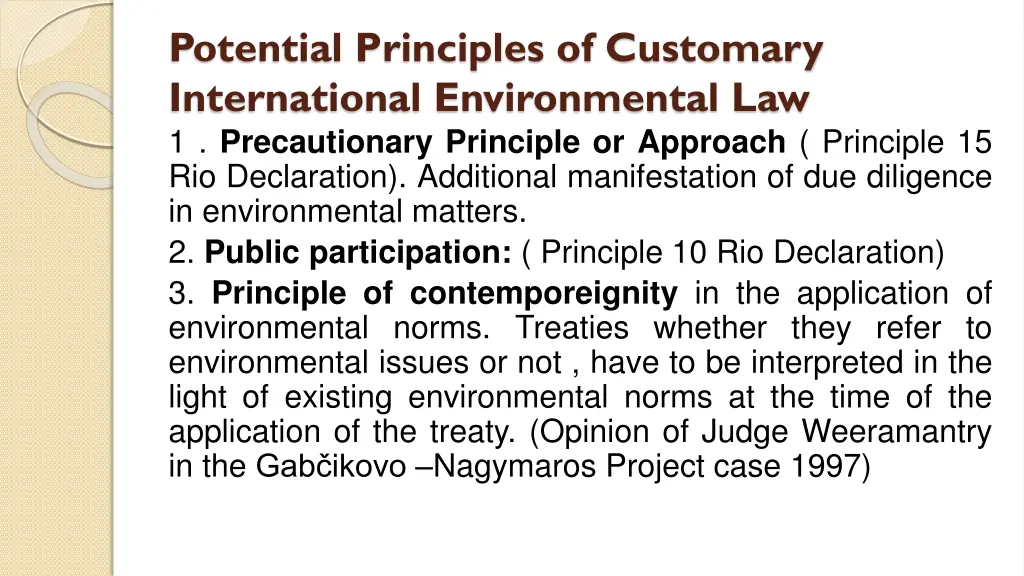 potential principles of customary international