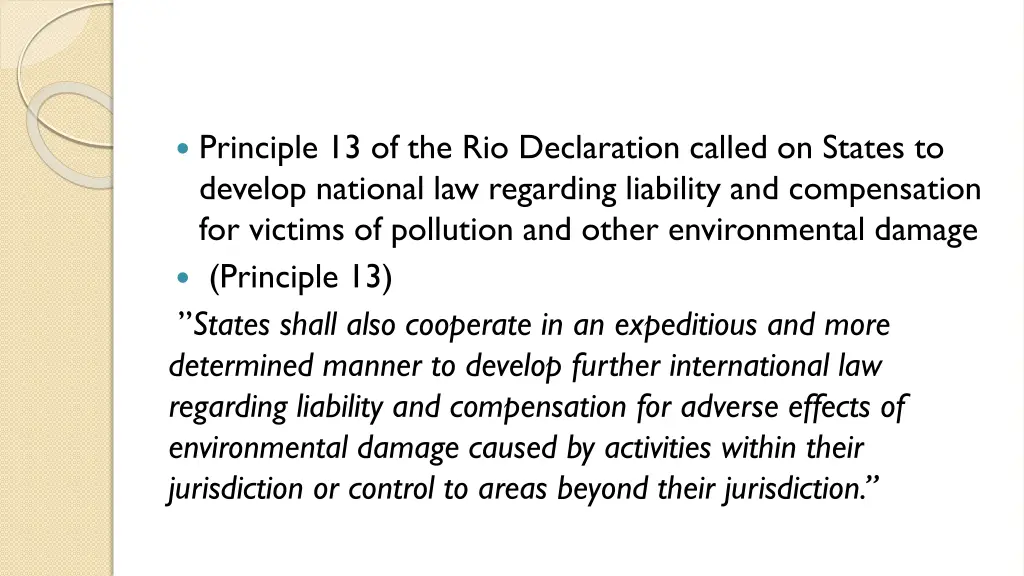 principle 13 of the rio declaration called