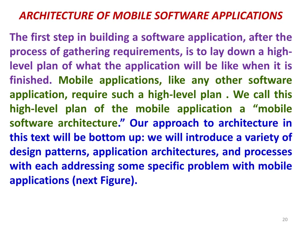 architecture of mobile software applications