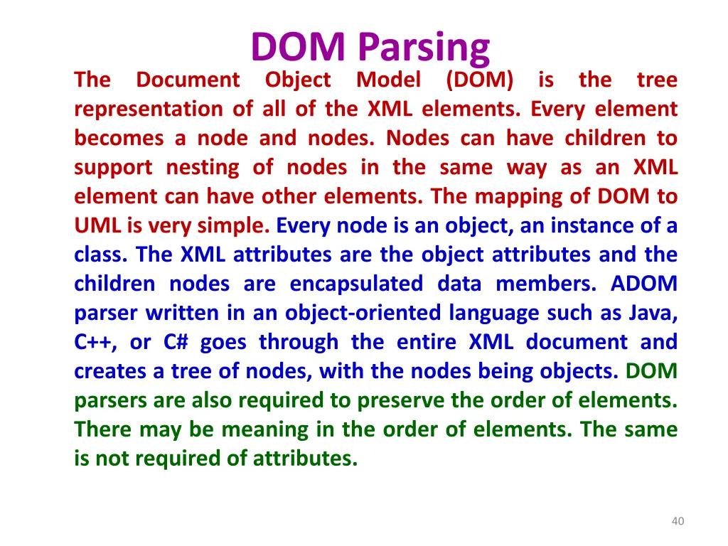 dom parsing