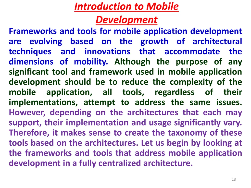 introduction to mobile development