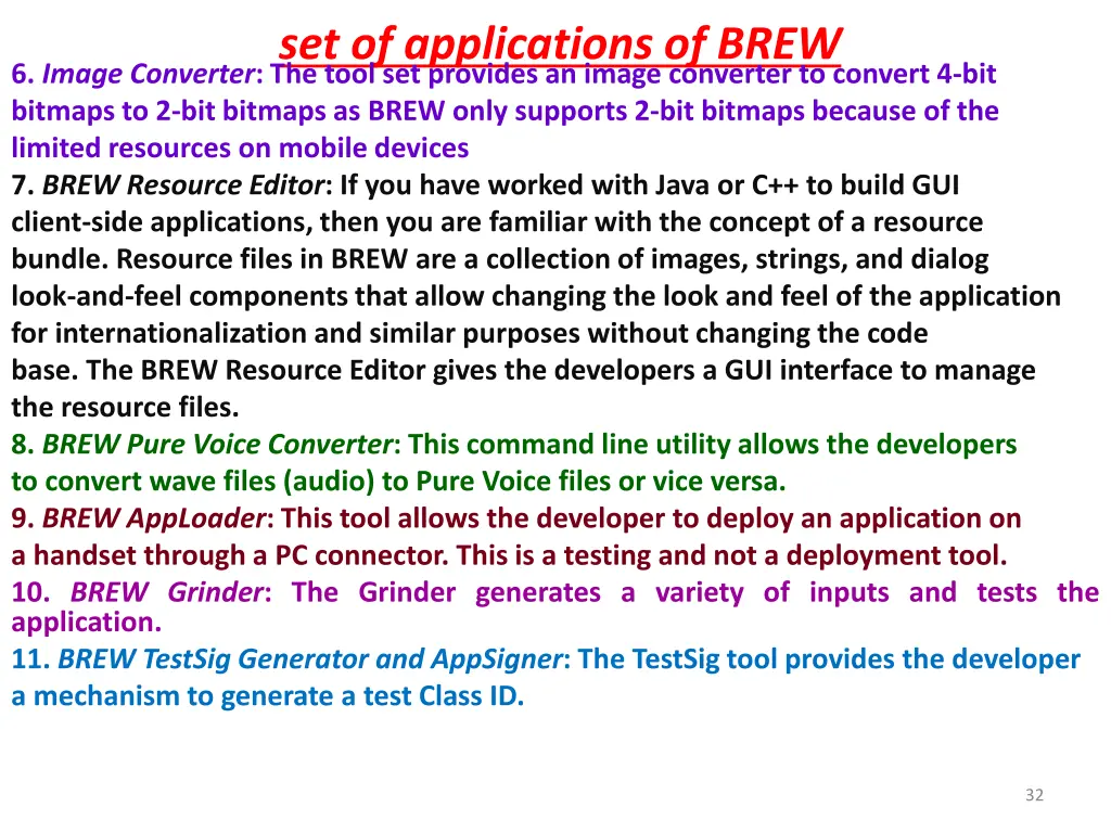 set of applications of brew 6 image converter