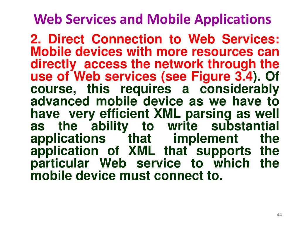 web services and mobile applications 2 direct