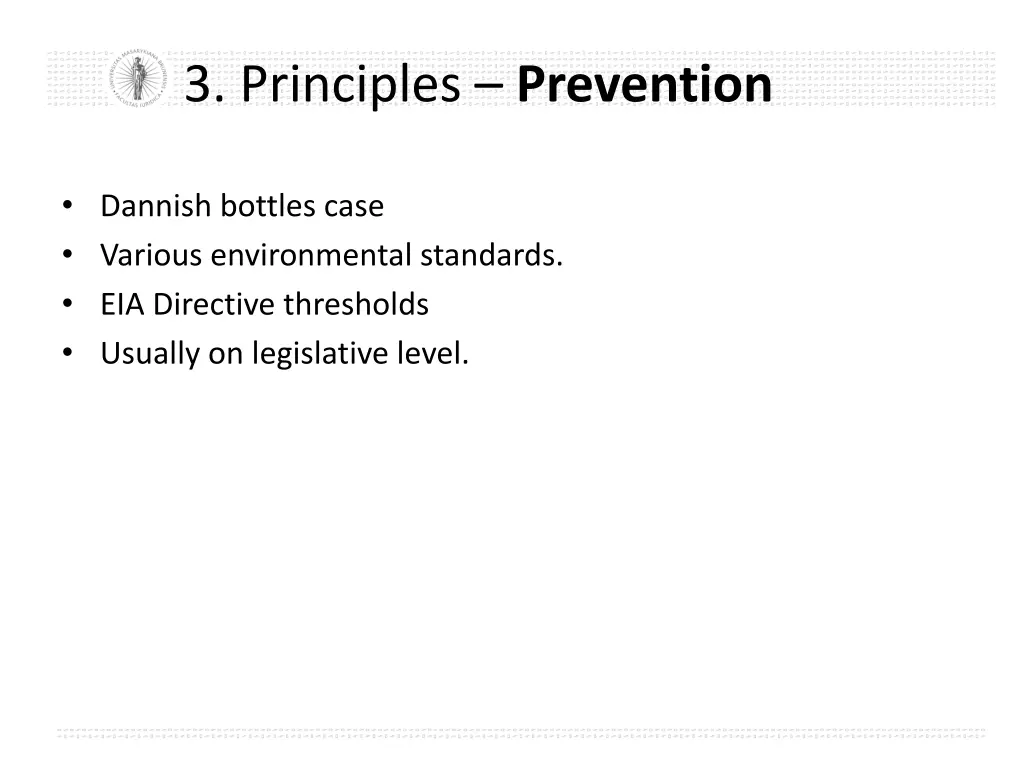 3 principles prevention