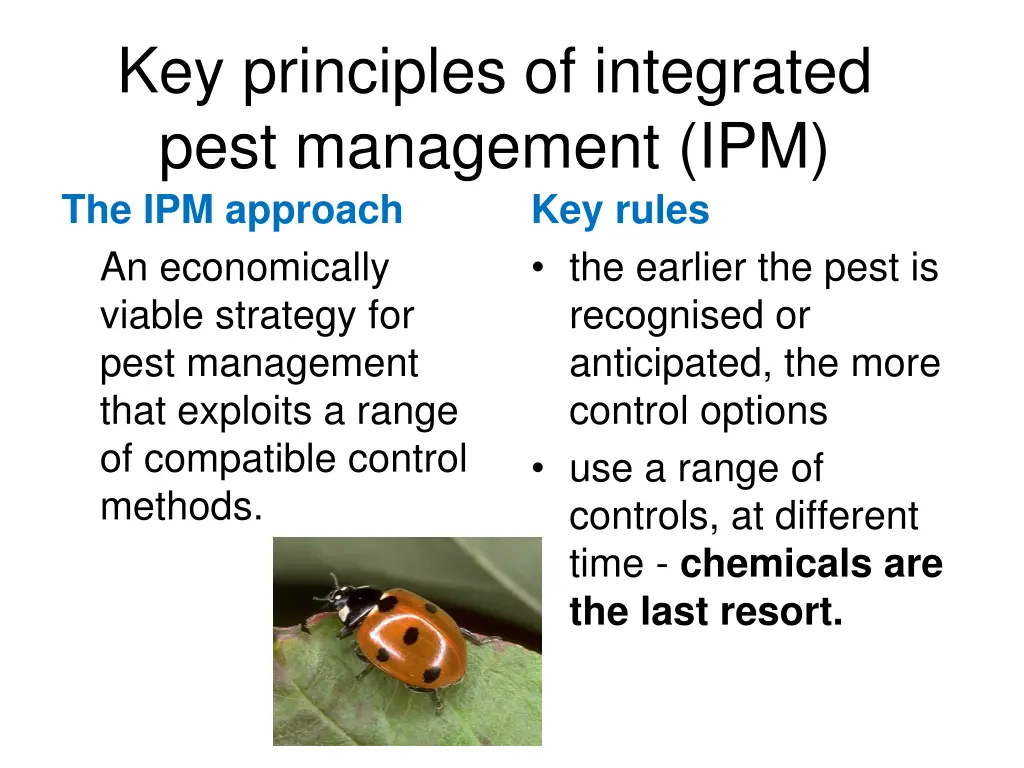 key principles of integrated pest management