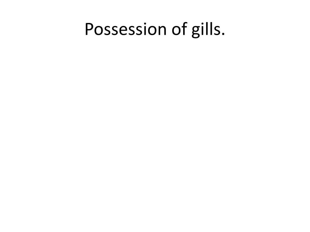 possession of gills