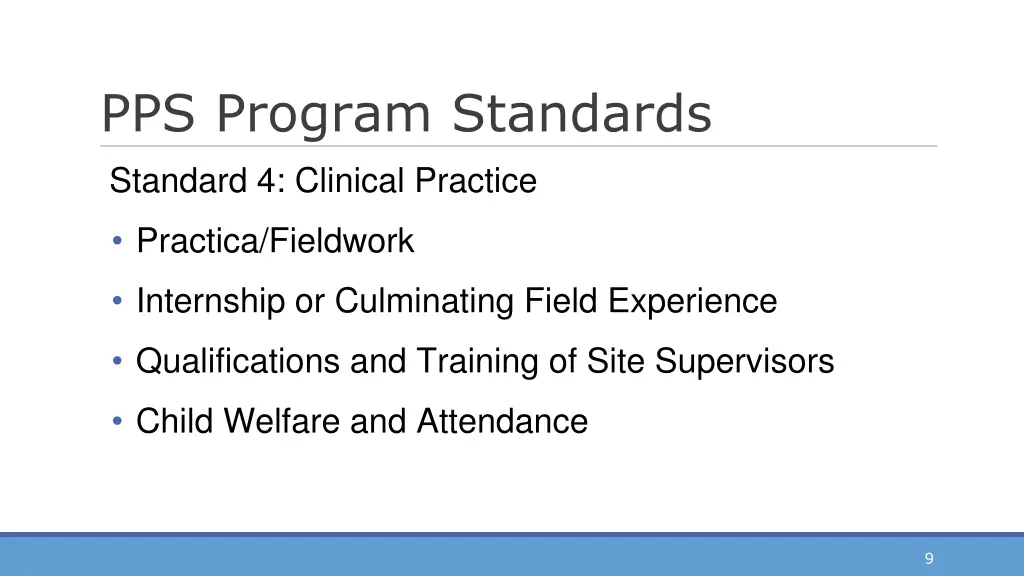 pps program standards 1