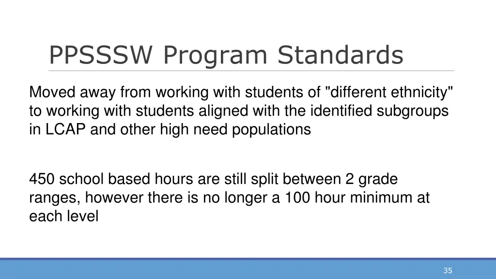 ppsssw program standards 1