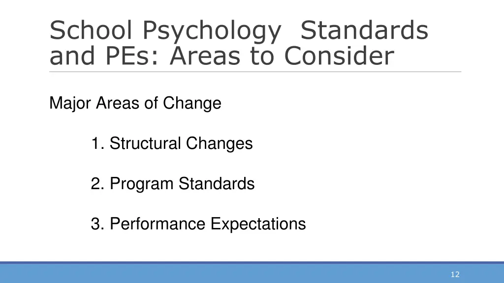 school psychology standards and pes areas