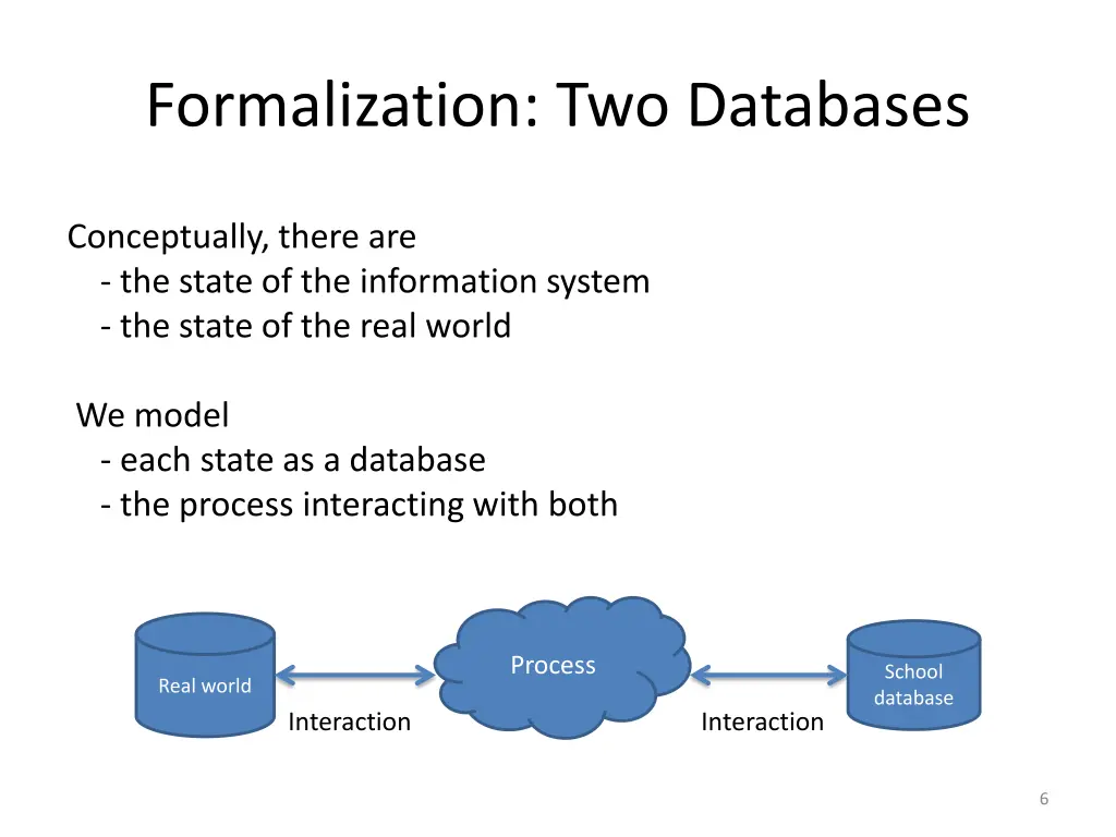 formalization two databases