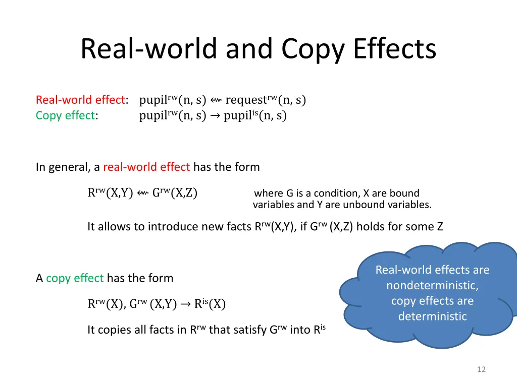 real world and copy effects