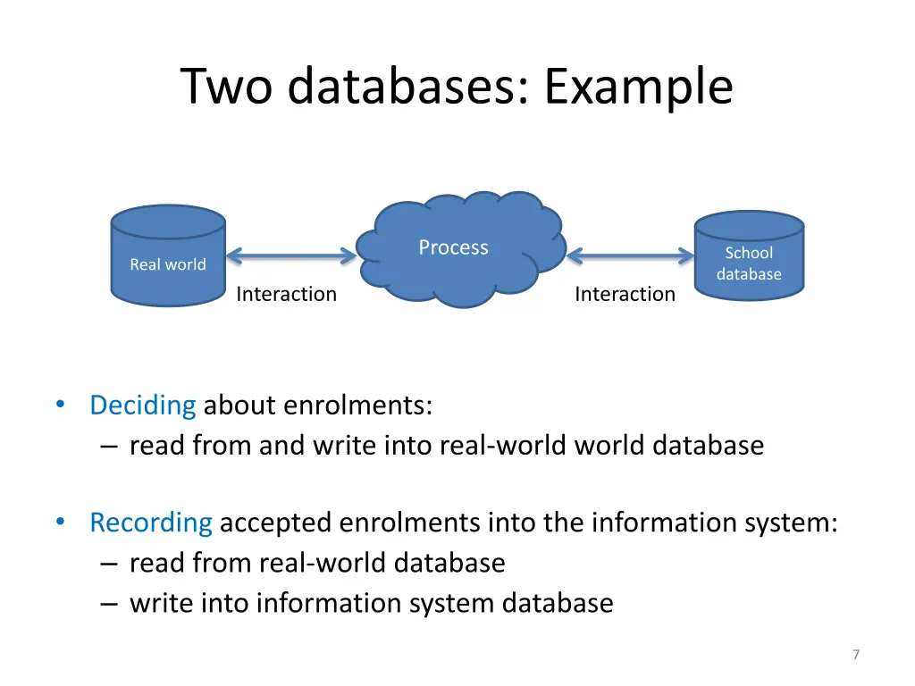 two databases example