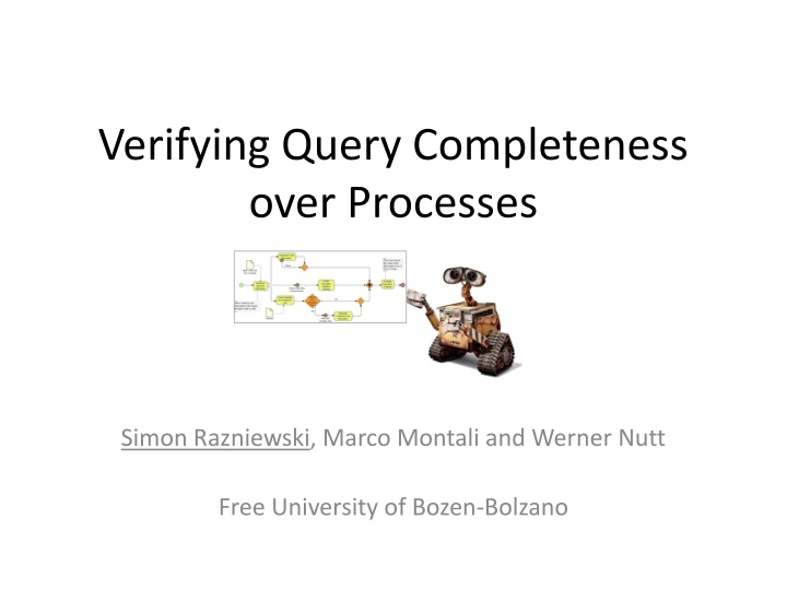 verifying query completeness over processes