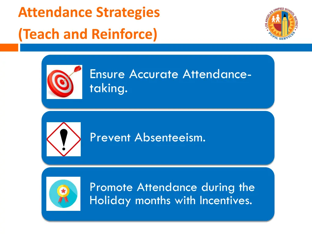 attendance strategies teach and reinforce