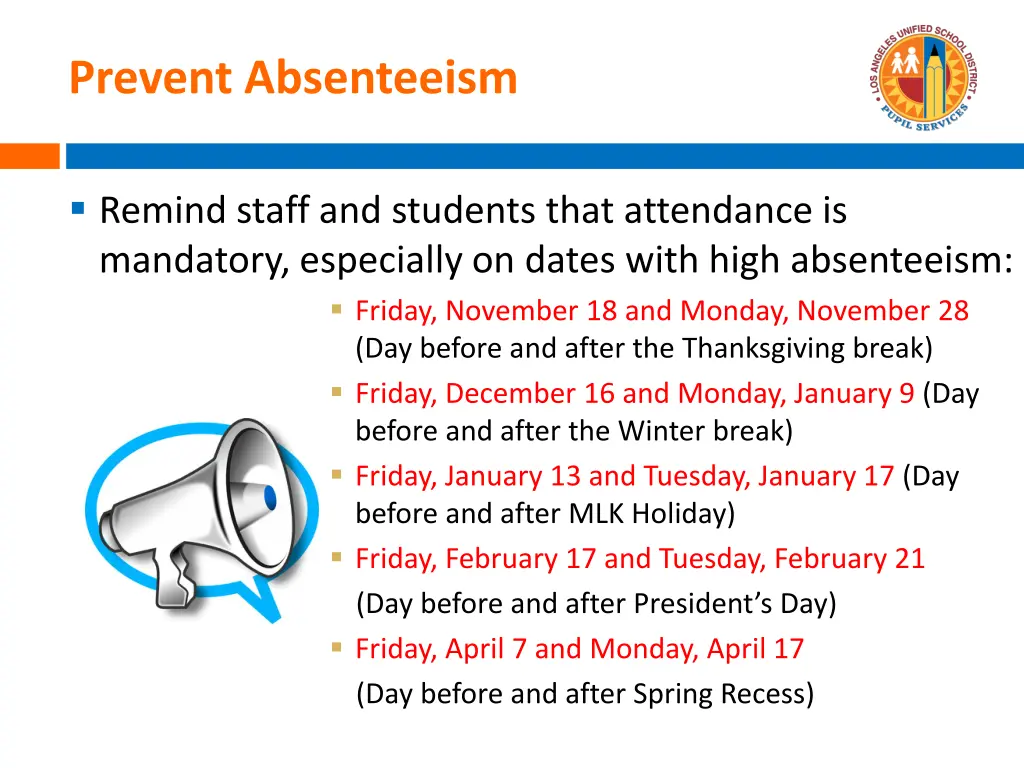 prevent absenteeism