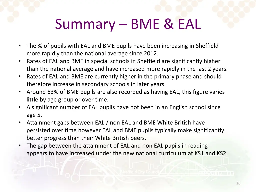 summary bme eal