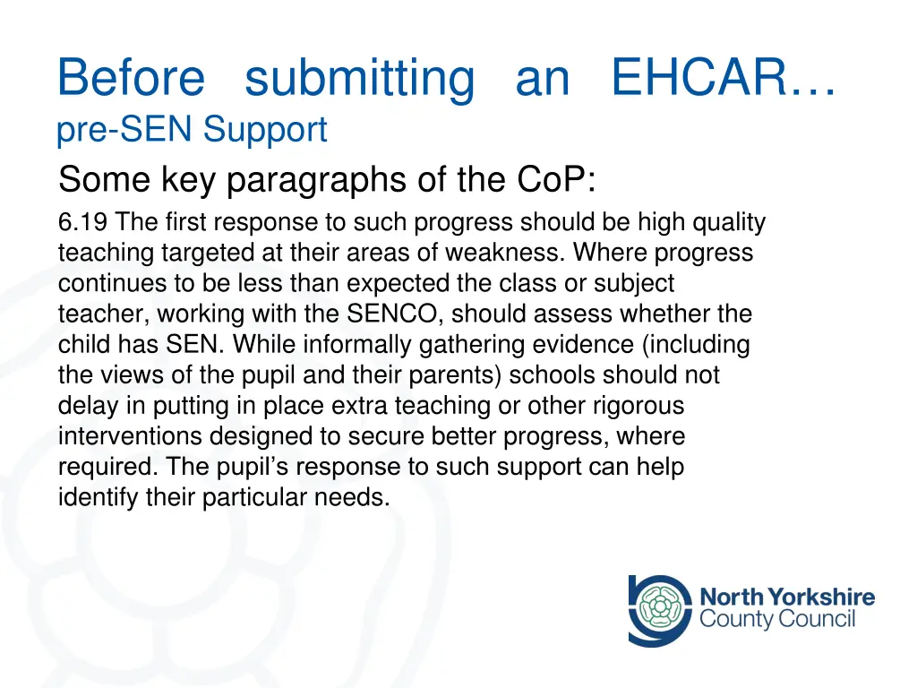 before submitting an ehcar pre sen support some 1