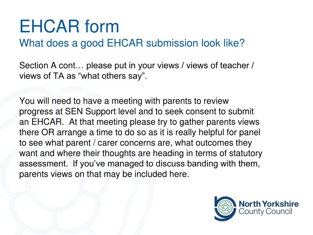 ehcar form what does a good ehcar submission look 1