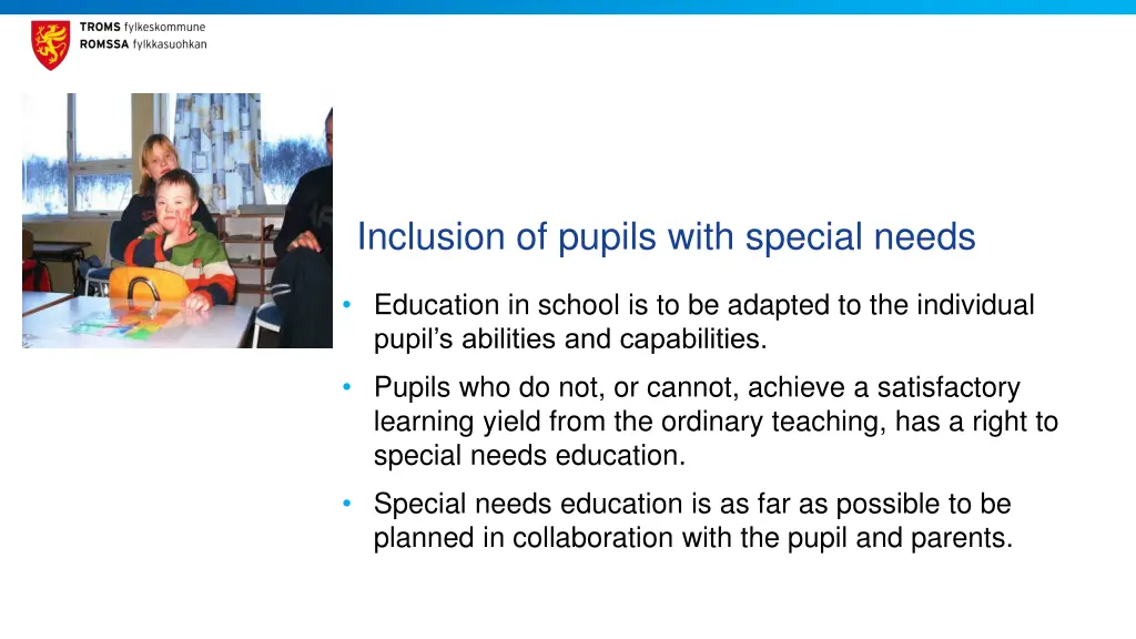 inclusion of pupils with special needs