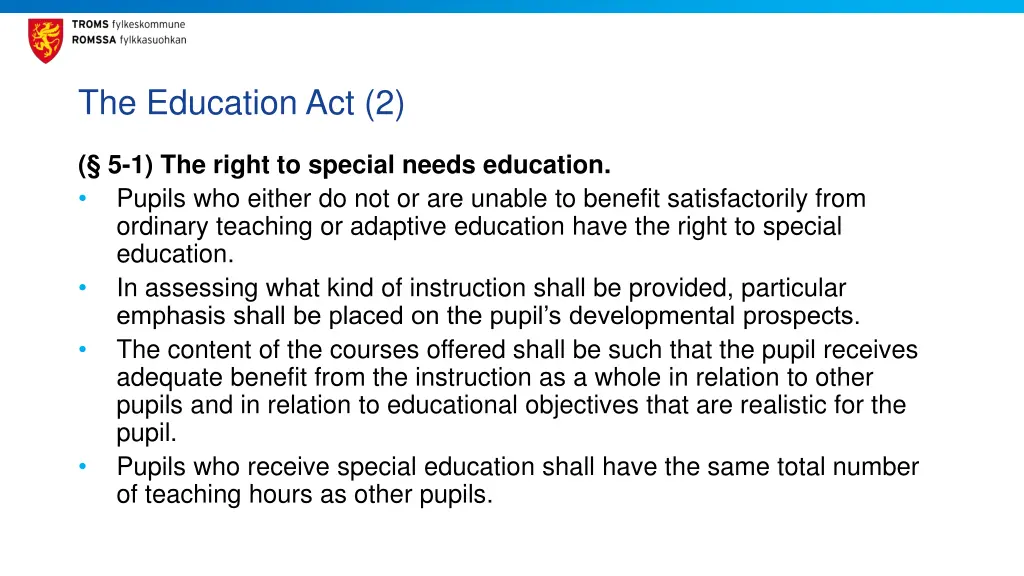 the education act 2