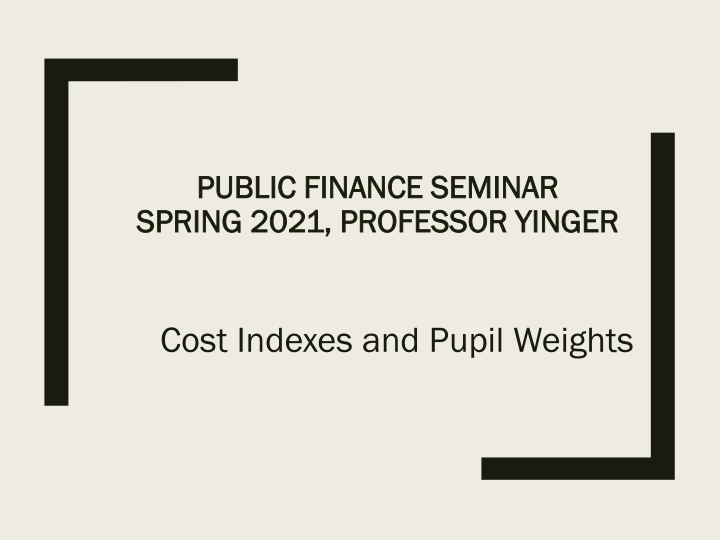 public finance seminar public finance seminar