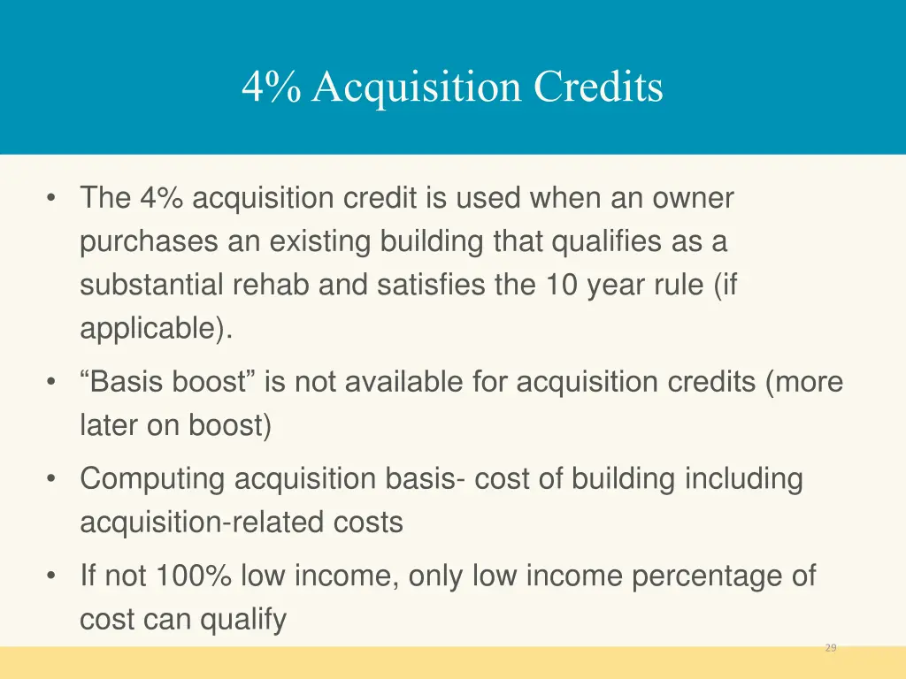 4 acquisition credits