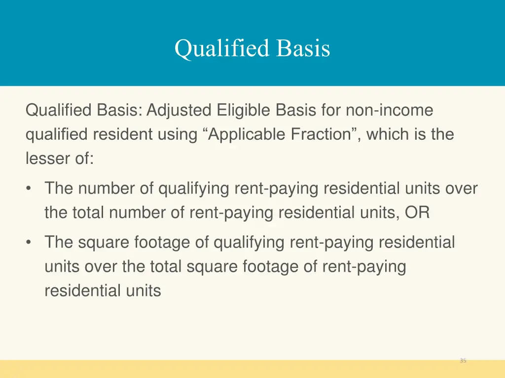 qualified basis