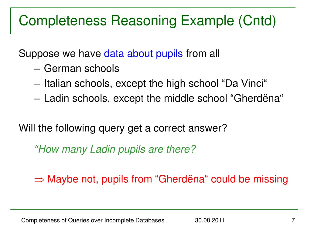 completeness reasoning example cntd